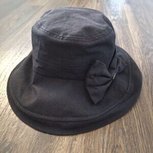 💙 C.C. Bow Bucket Hat Linen Cotton Blend Adjustable Size Streetwear Girly Fall